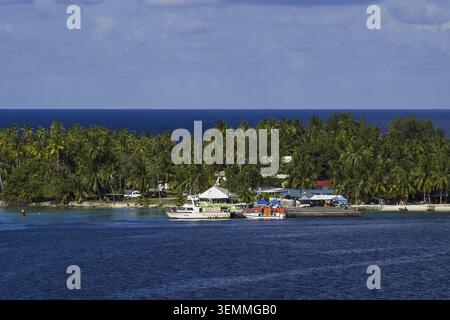 Französisch-Polynesien Rangiroa Archipel, Tiputa Lagune Stockfoto
