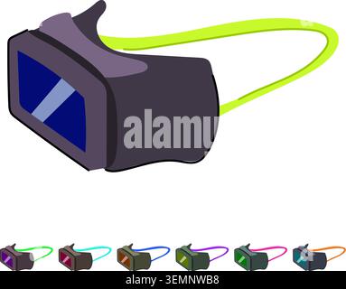 Schweißbrille zum Schutz der Augen mit dunklem Visier Stock Vektor