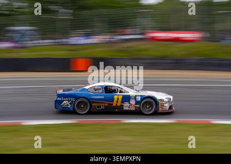 Brands Hatch, UK, 7. Juni 2026, Auto #11 Gianmarco Ercoli & Raphael Lessard für ALUMITEC Racing in einem Ford Mustang beim EuroNascar Grand Prix in Brands Hatch, Christopher Neve / Alamy Live News Stockfoto