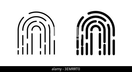Grafisches Design mit Fingerabdruck-Symbol. Websymbole Vektoren. Stock Vektor