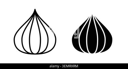 „Onion Icon“-Grafik. Websymbole Vektoren. Stock Vektor