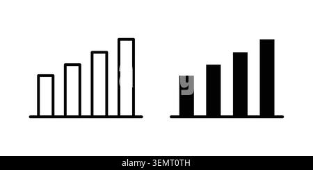 Grafisches Design des Statistiksymbols. Websymbole Vektoren. Stock Vektor