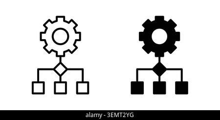 Grafisches Design des Symbols Workflow-Prozess. Websymbole Vektoren. Stock Vektor
