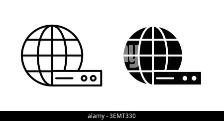 Grafisches Design des Web-Server-Symbols. Websymbole Vektoren. Stock Vektor