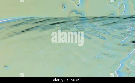 Abstraktes Bild von schimmerndem Wasser mit hellblauen und grünen Farbtönen. Abbildung, Rendering Stockfoto