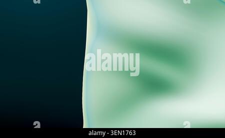 Abstraktes Bild mit glattem Verlauf von Grün- und Blautönen. Stockfoto