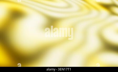 Abstraktes gelbes und weißes Wellenmuster mit verschwommenem Effekt für eine weiche Textur. Stockfoto