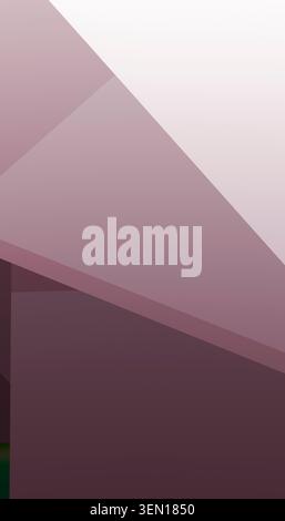 Abstrakte geometrische Formen in Rosa- und Violetttönen, die ein minimalistisches Muster bilden. Stockfoto