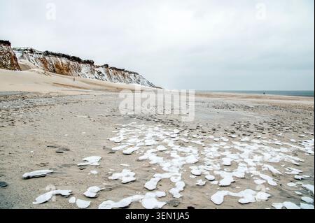 Winter auf der Roten Klippe von Kampen Stockfoto