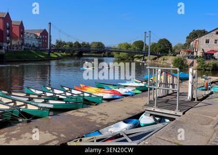 Exeter Quay, Exeter, Devon, Großbritannien im Sommer. Stockfoto