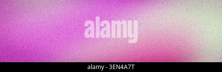 Lebendiger, breiter Hintergrund mit einer körnigen Textur mit einem weichen rosa, lila und weißen Farbverlauf, perfekt für abstrakte Banner, Tapeten und kreative Ideen Stockfoto