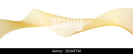 Musik Sound goldene Linien Wellen fließend Stock Vektor