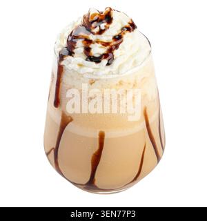 Isolierte Kaffeefrappe mit Schlagsahne Stockfoto