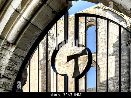 In Castrojeriz in Spanien, am Jabobsweg, dem Camino frances. Stockfoto