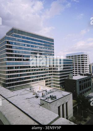 Moderne Hochhäuser in der Innenstadt von Austin, Texas, USA. Stockfoto