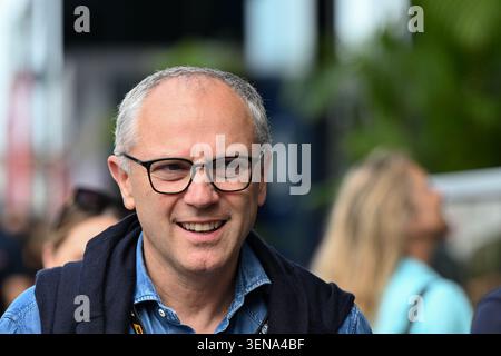 Monaco, Monte Carlo, 7. Juni 2026, Stefano Domenicali, Formel 1, während des F1 Race Day, Copyright Marco Talluto/Alamy Live News Stockfoto
