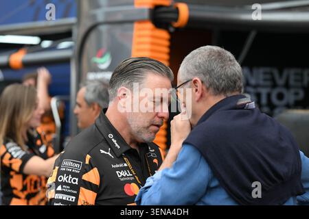 Monaco, Monte Carlo, 7. Juni 2026, Stefano Domenicali, Formel 1, während des F1 Race Day, Copyright Marco Talluto/Alamy Live News Stockfoto