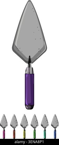 Handkelle Zement Cartoon. Handkelle Zement Schild bunte Illustration Stock Vektor