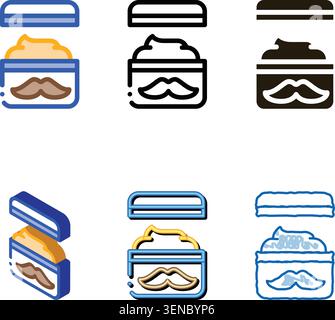 Shaving Cream Container Symbol Vektor. Umrissschild Für Den Behälter Für Rasiercreme. Diversität der isolierten Kontursymbole Stock Vektor