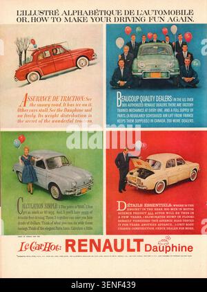 1959 Renault Dauphine Advertisement Time Magazine 14. Dezember 1959 - Vintage US-Pressewerbung Stockfoto