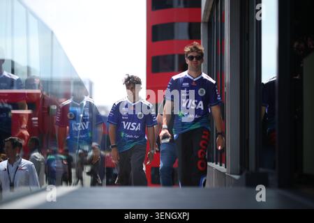 IPA85582272 - 41 Arvid Lindblad (GRB), Visa CashApp Racing Bulls, VCARB 03 Red Bull-Ford, während des Großen Preises von Spanien, Barcelona, 11.–14. Juni 2026, Montmeló, Formel-1-Weltmeisterschaft 2026. Stockfoto