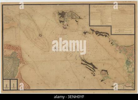 Eine Manuskriptkarte aus dem Jahr 1804 dokumentiert den Hafen der Isle of Aix und die Mündung der Charente. Die Karte zeigt die Küsten- und Navigationsmerkmale, die mit der Insel und den umliegenden Gewässern der französischen Atlantikküste verbunden sind. Stockfoto