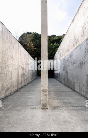 Eintritt zum Lee Ufan Museum, Naoshima Island, Japan Stockfoto