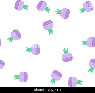 Cartoon mit Zeitschaltuhr für Muster und Geschwindigkeit. Ausrüstung Countdown, Kochuhr Geschwindigkeit Küche Timer Schild. Nahtlose Symbolvektorillustration Stock Vektor