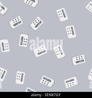 Cartoon für digitale Küchen-Timer-Uhr mit nahtlosem Muster. Digitale Küche Timer Uhr Zeichen Vektor Stock Vektor
