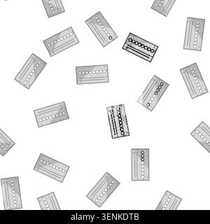 Musterabbildung für Treuekarten mit leeren Stellen für Stempel oder Stempel, Darstellung der Kundenbindung, Prämienprogramme, Wiederholungskäufe und spe Stock Vektor