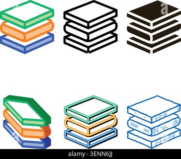 Matratzenschaumlagen Icon Vektor. Outline Pack Matratzenschaumschicht-Schild. Symbol Für Isolierte Kontur Stock Vektor