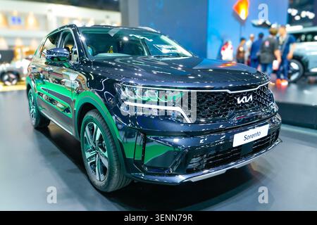 Dunkelgraue Kia sorento. Thailand, Bangkok 07. april 2024. Stockfoto