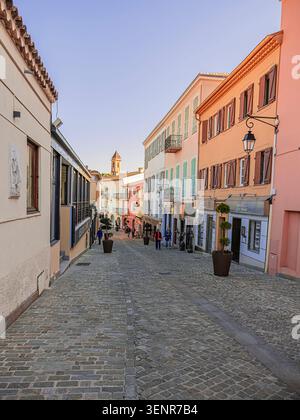 Gasse des historischen Zentrums von Saint Jean Cap Ferrat an der französischen Riviera Stockfoto
