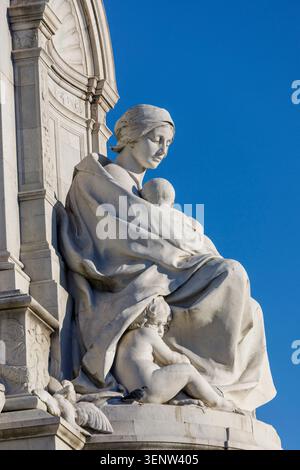 Statue Frau und Kind Teil des Victoria Memorial, St James's Park, London, England, Großbritannien Stockfoto