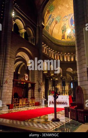 Inneres der Kathedrale St. Nikolaus in Monaco-Ville, Monaco Stockfoto