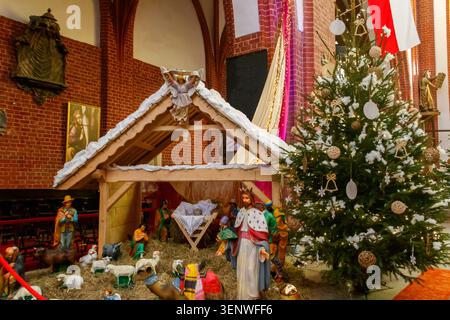 Weihnachtskrippe in der Kathedrale St. Maria Magdalena in Breslauer, Polen Stockfoto