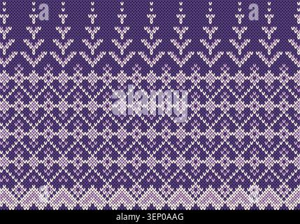 Nahtlose Strickmuster. Geometrisches Strickgarnmuster zum Umwickeln. Farbenfrohe Baumwoll-Textil- und Seidenmuster für Hintergrund und Tapeten. Stockfoto