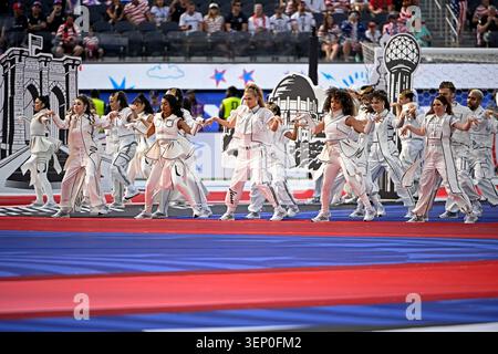 Juni 2026; Los Angeles Stadium, Los Angeles, Kalifornien, USA; FIFA Fussball-Weltmeisterschaft, USA gegen Paraguay; Künstler treten auf Stockfoto