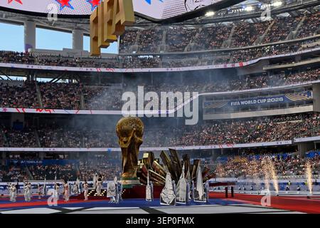 Juni 2026; Los Angeles Stadium, Los Angeles, Kalifornien, USA; FIFA Fussball-Weltmeisterschaft, USA gegen Paraguay; Künstler treten auf Stockfoto
