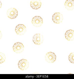 Muster Heiliges Geometriesymbol bildet eine komplexe geometrische Form, die Spiritualität, Achtsamkeit und das Universum mit überlappenden Linien und repräsentiert Stock Vektor