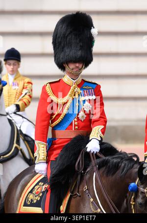 London, Großbritannien. Juni 2026. Prinz William, der Prinz von Wales, nimmt an der KingÕs-Geburtstagsparade Teil. Quelle: Doug Peters/EMPICS/Alamy Live News Stockfoto
