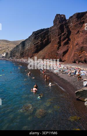 Red Beach, Santorini Insel, Sommerurlaub Ziel Stockfoto