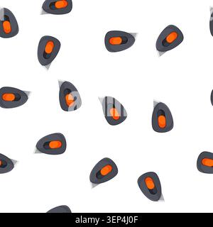 Cartoon für Musterausrüstung, Schneidemesser. Vorzeichenvektor für Schneidmesser Stock Vektor