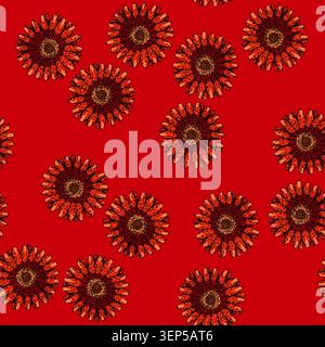Muster Blumen Gerbera Gänseblümchen handgezeichnet. Blumenstrauß, Gartenblüte, Natur Kamille Blumen Gerbera Gänseblümchen Vektor-Skizze Illustration Stock Vektor