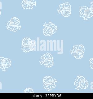 Eiche Holz Vektorlinie nahtlose Muster Eiche Holz Zeichen Illustration Stock Vektor