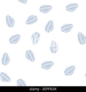 cowrie Muschel Strand Vektor Glyphe nahtlose Muster Cowrie Muschel Strand Zeichen Illustration Stock Vektor