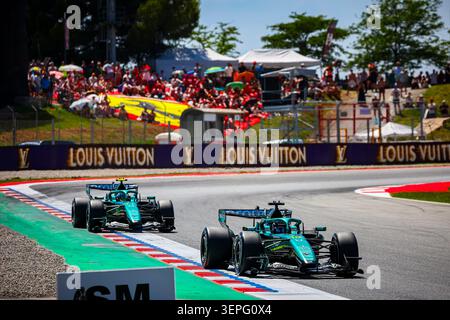 IPA85692675 - 18 Lance Walk (CAN), Aramco Aston Martin Honda AMR26, während des Grand Prix Barcelona-Catalunya, Barcelona, 11.–14. Juni 2026, Montmeló, Formel-1-Weltmeisterschaft 2026. Stockfoto