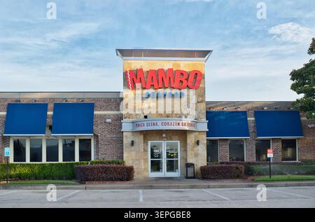 Houston, Texas, USA 05-31-2026: Mambo Seafood Restaurant, Außenansicht. Stockfoto