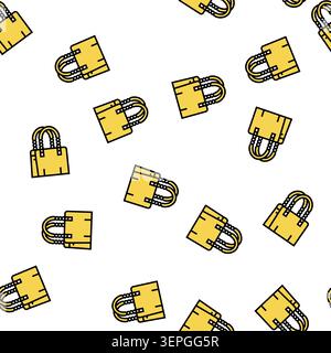 Handtasche stilvolle Vektor nahtlose Muster Handtasche stilvolle Zeichen Illustration Stock Vektor