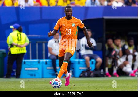 VEREINIGTE STAATEN - PHILADELPHIA - 06/14/2026 - WELTMEISTERSCHAFT 2026, ELFENBEINKÜSTE gegen ECUADOR - Nicolas Pepe, Elfenbeinküste Spieler, während eines Spiels gegen Ecuador im Philadelphia Stadium zur Weltmeisterschaft 2026. Foto: Rodolfo Buhrer/AGIF (Foto: Rodolfo Buhrer/AGIF/SIPA USA) Stockfoto